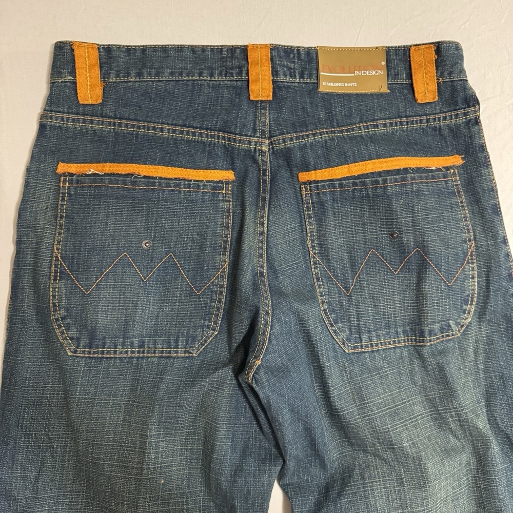 Evolution In Design Baggy Jeans mens 38 y2k baggy skate hip hop Wide Leg